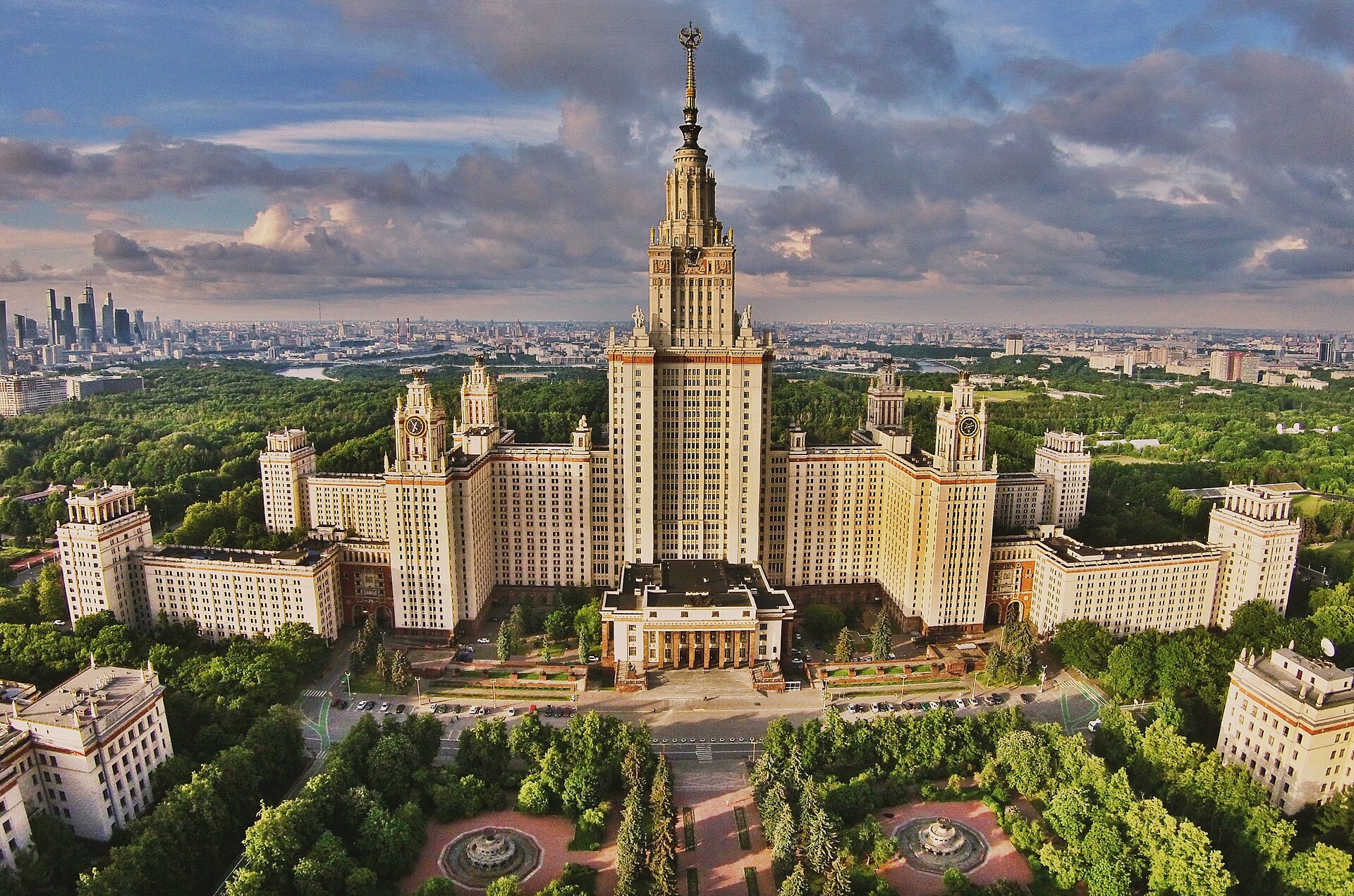 Moscow State University and Sparrow Hills Panorama
